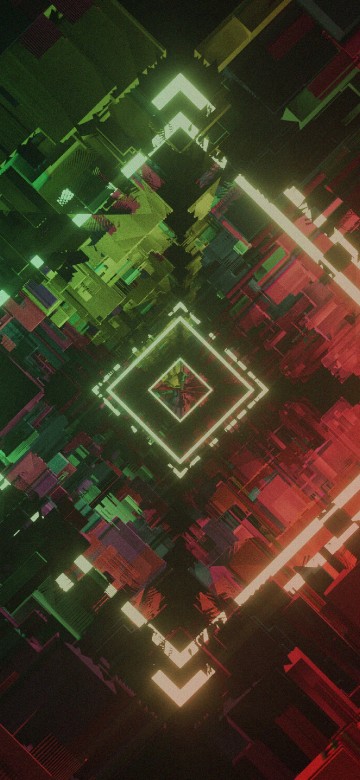 Image red green and black abstract illustration