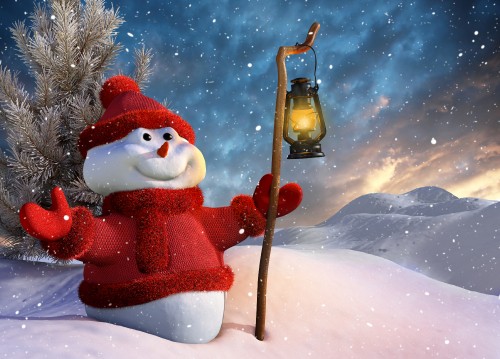 Image snowman, Christmas Day, Santa Claus, winter, snow