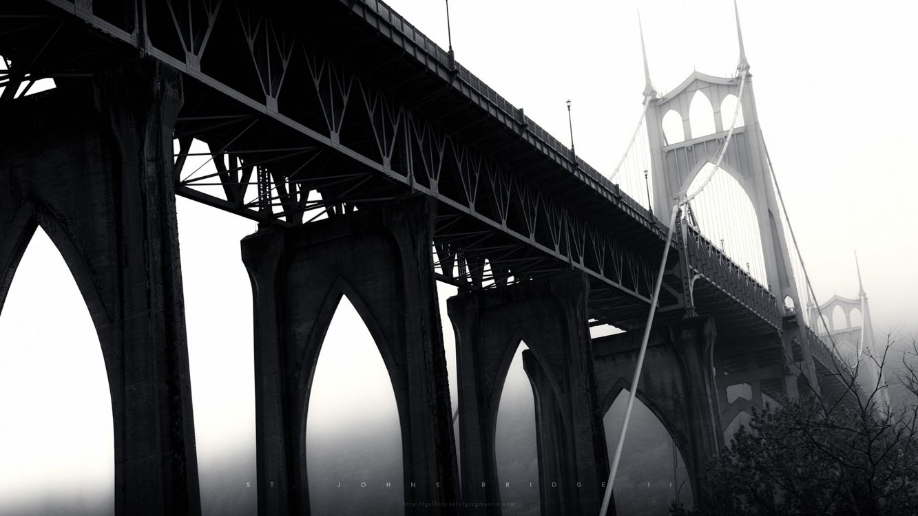 gray concrete bridge under white sky