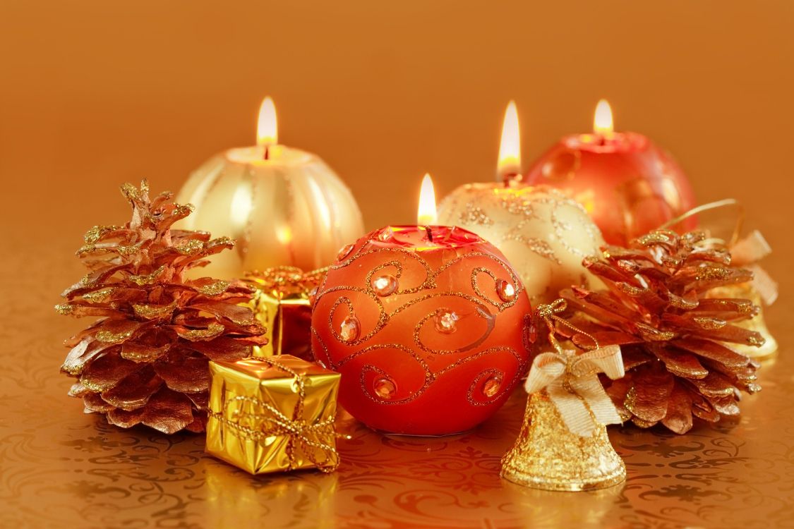 圣诞节那天, 新的一年, 仍然生活, 圣诞节的装饰品, 橙色 壁纸 6000x4000 允许