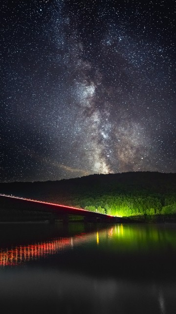 Image milky way, star, galaxy, astronomy, green