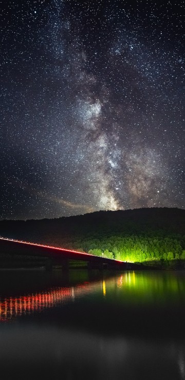 Image milky way, star, galaxy, astronomy, green