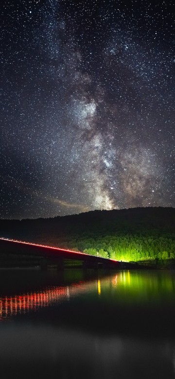 Image milky way, star, galaxy, astronomy, green