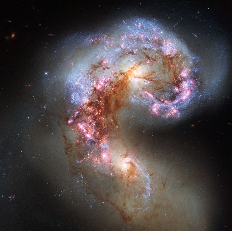 Antennae Galaxies, Galaxy, Astronomy, Hubble Space Telescope, Star. Wallpaper in 2000x1987 Resolution