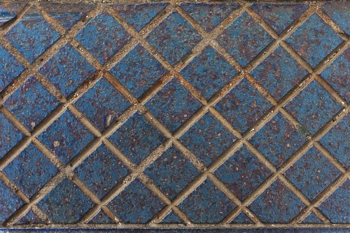 Image blue and brown concrete floor