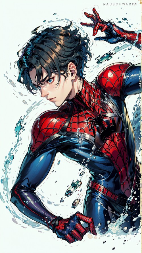 Image spider-man, illustration, cartoon, fiction, superhero
