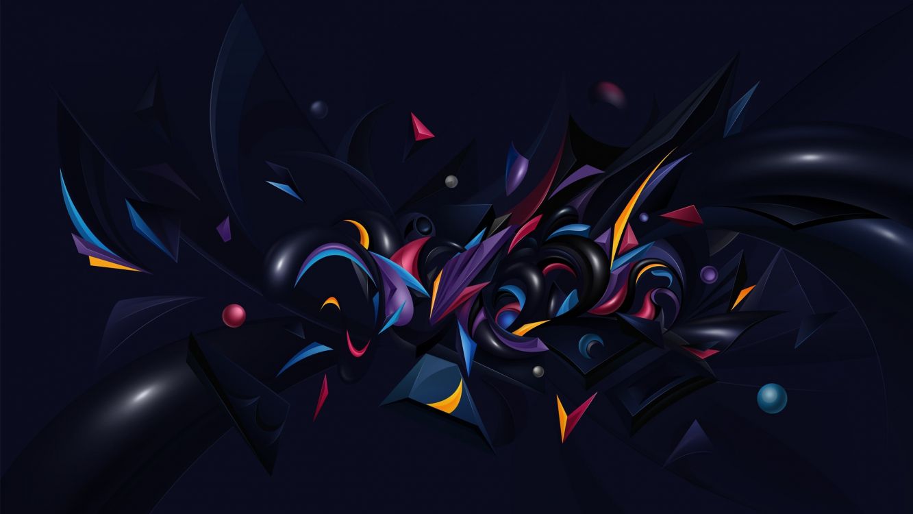 分形技术, 图形设计, 黑暗 壁纸 2560x1440 允许