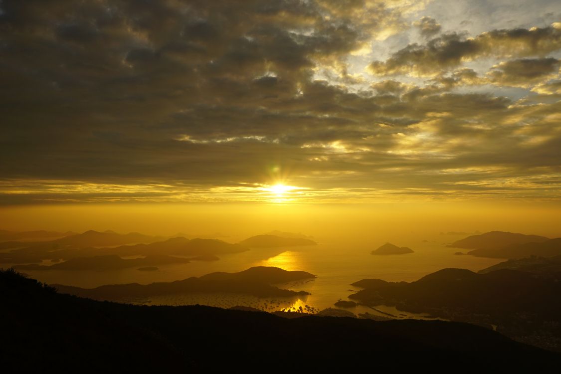 Hong Kong, cloud, horizon, sunrise, sunset