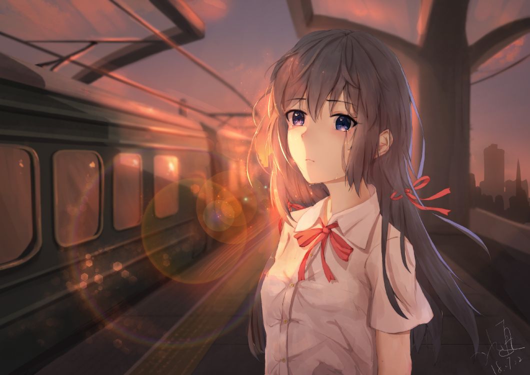 Personnage D'anime Féminin Aux Cheveux Bruns. Wallpaper in 3508x2480 Resolution