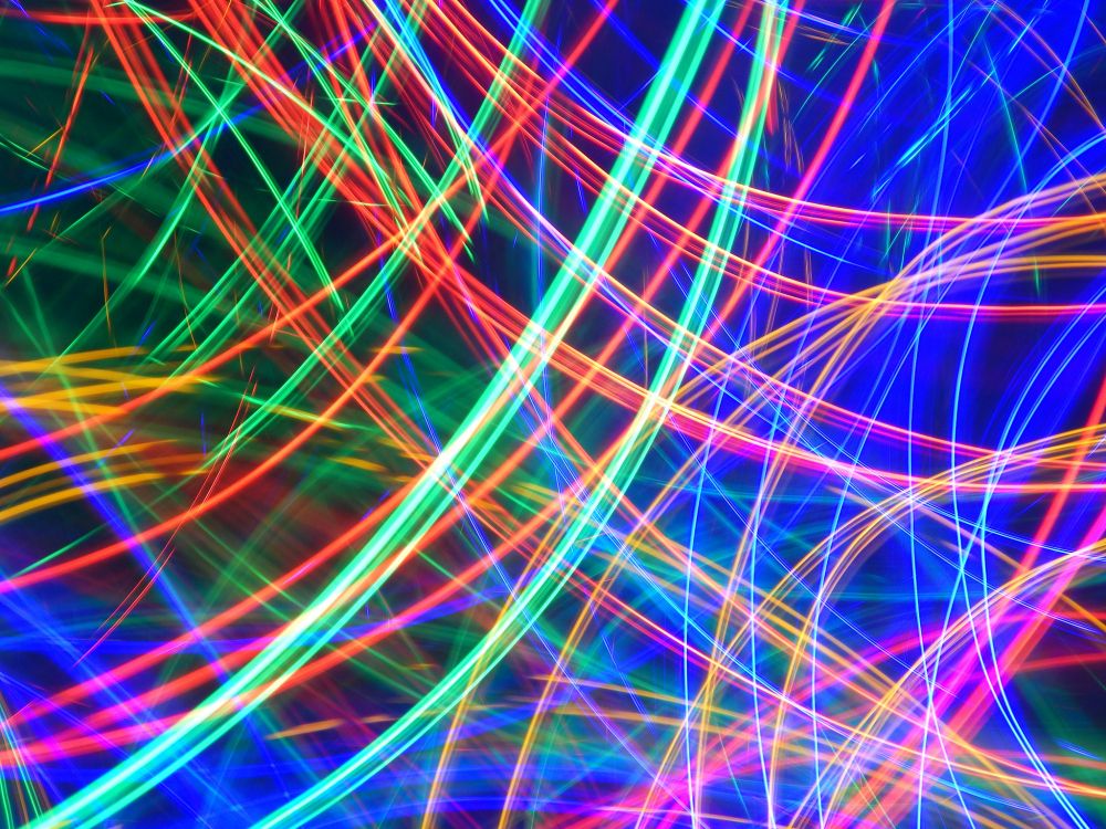 Wallpaper Blue Green and Yellow Light, Background - Download Free Image