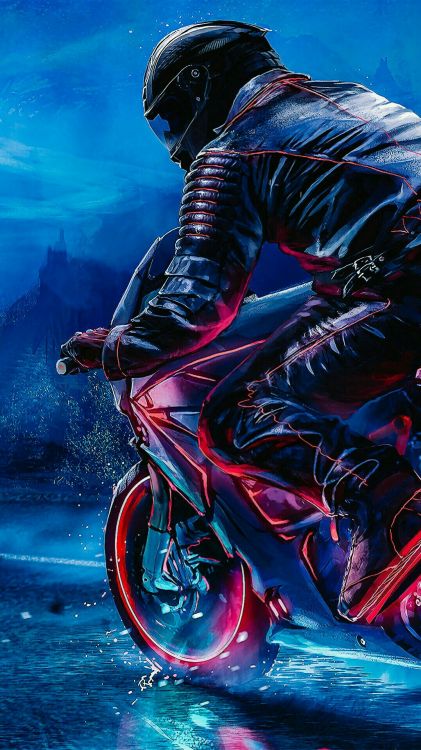 3840x2160 Resolution Red Hood On Bike 4K Wallpaper - Wallpapers Den