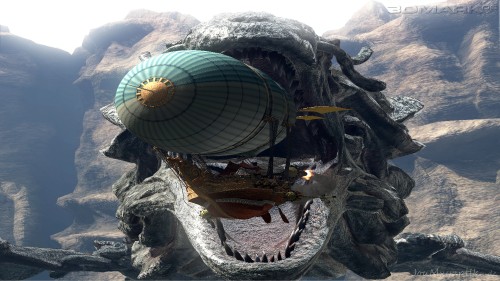 Image video games, rigid airship, Flying Objects