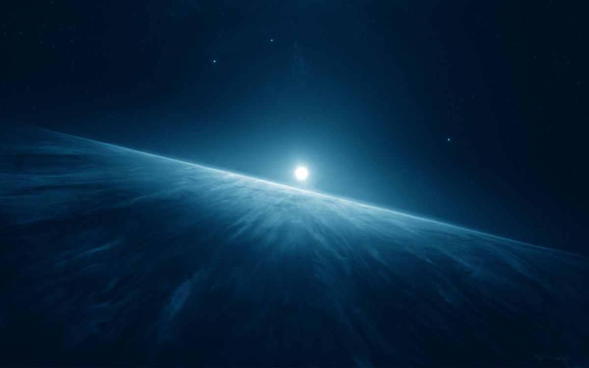 Illustration de la Galaxie Bleue et Blanche. Wallpaper in 2560x1600 Resolution