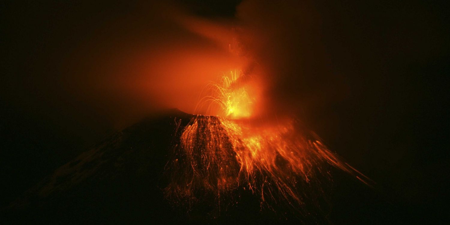 类型的火山爆发, 熔岩, 屏蔽火山, 成层, 通气缝隙 壁纸 3500x1750 允许