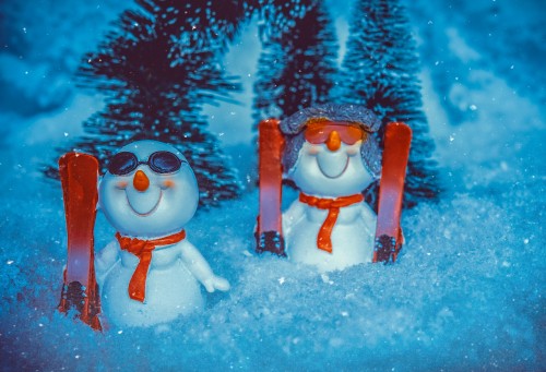 Image freezing, snowman, winter, fun, recreation