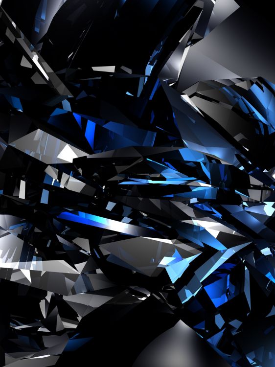 Arte Abstracto Azul y Negro. Wallpaper in 1536x2048 Resolution