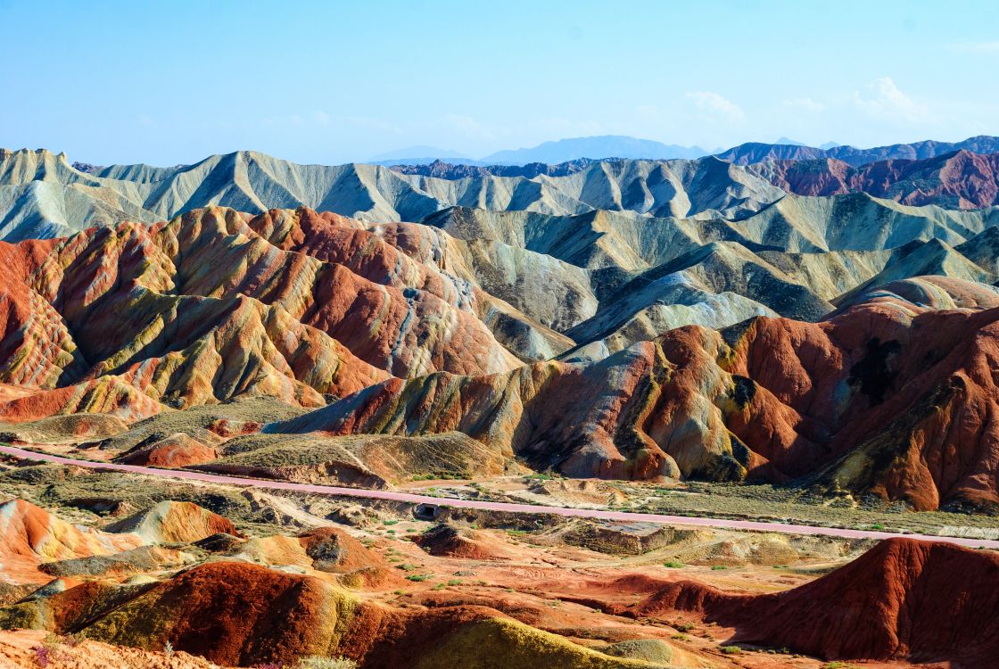 张掖国家地质公园, 丹霞地貌, China Danxia, 山脉, 性质 壁纸 3095x2072 允许