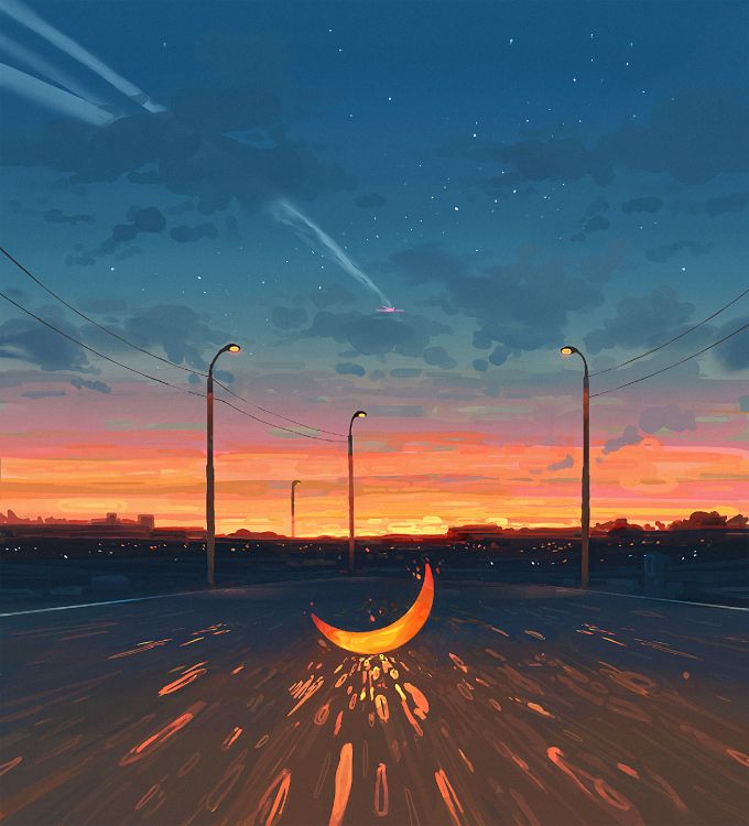 Silhouette Der Straßenlaterne Bei Sonnenuntergang. Wallpaper in 2612x2880 Resolution