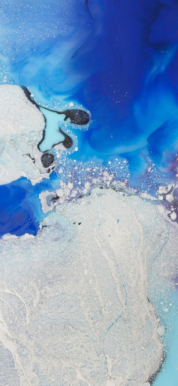 Image blue and white water waves