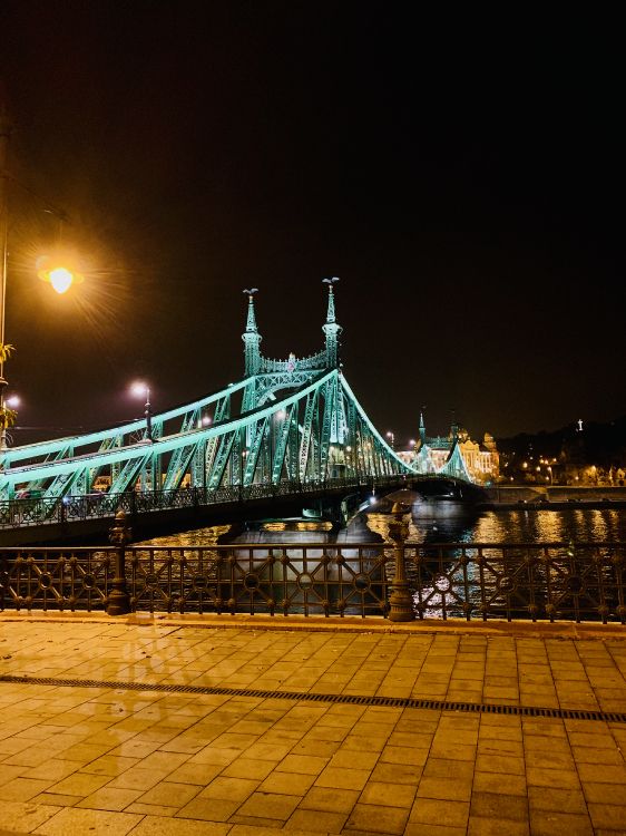 Pont de la Liberté, Eau, Lumière, Lumière de Rue, Électricité. Wallpaper in 3024x4032 Resolution