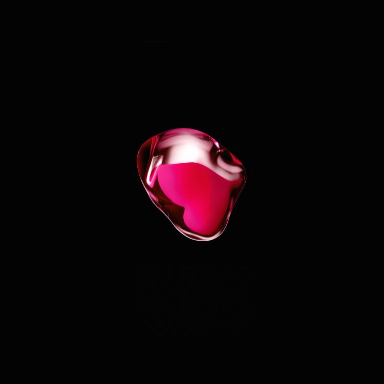 Pink and Silver Heart Ornament. Wallpaper in 2732x2732 Resolution