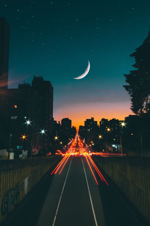 Time Lapse Photography of City Lights During Night Time. Wallpaper in 3456x5184 Resolution