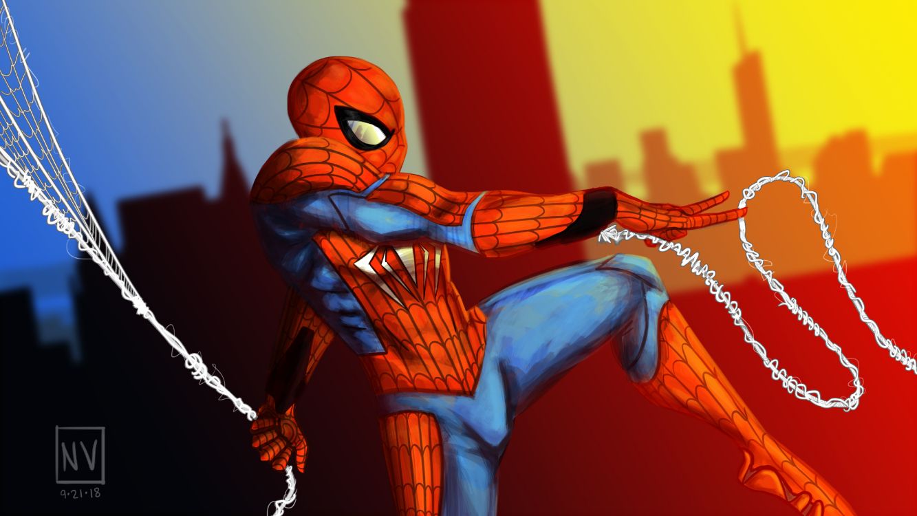 Hombre Disfrazado de Hombre Araña Azul y Rojo. Wallpaper in 4800x2700 Resolution