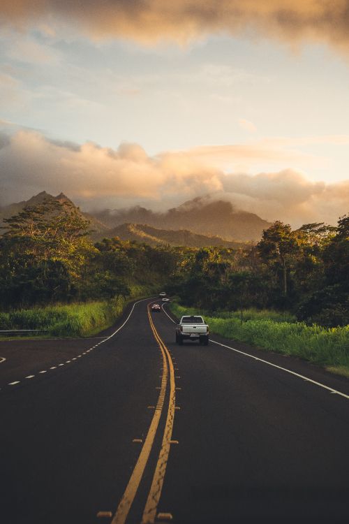 Kauai, L'éclairage Automobile, Paysage Naturel, Surface de la Route, Asphalt. Wallpaper in 3955x5932 Resolution