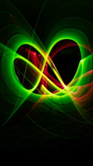 Image green and red light digital wallpaper
