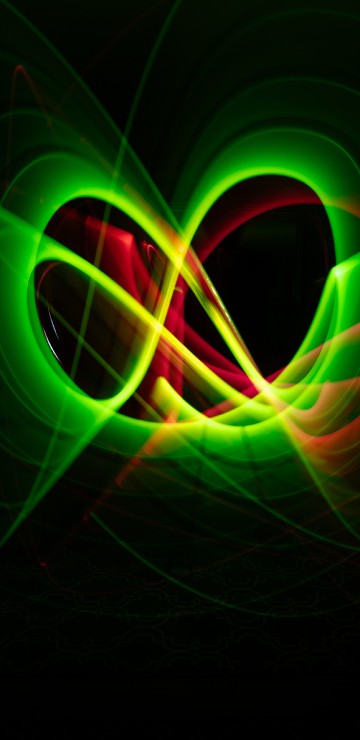 Image green and red light digital wallpaper
