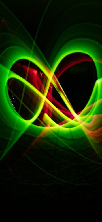Image green and red light digital wallpaper