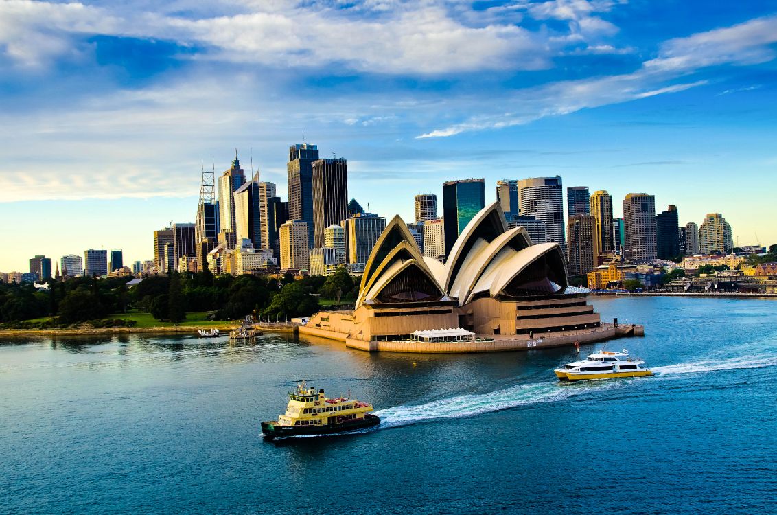 悉尼歌剧院, 歌剧院, 水运, 城市景观, 城市 壁纸 4928x3264 允许